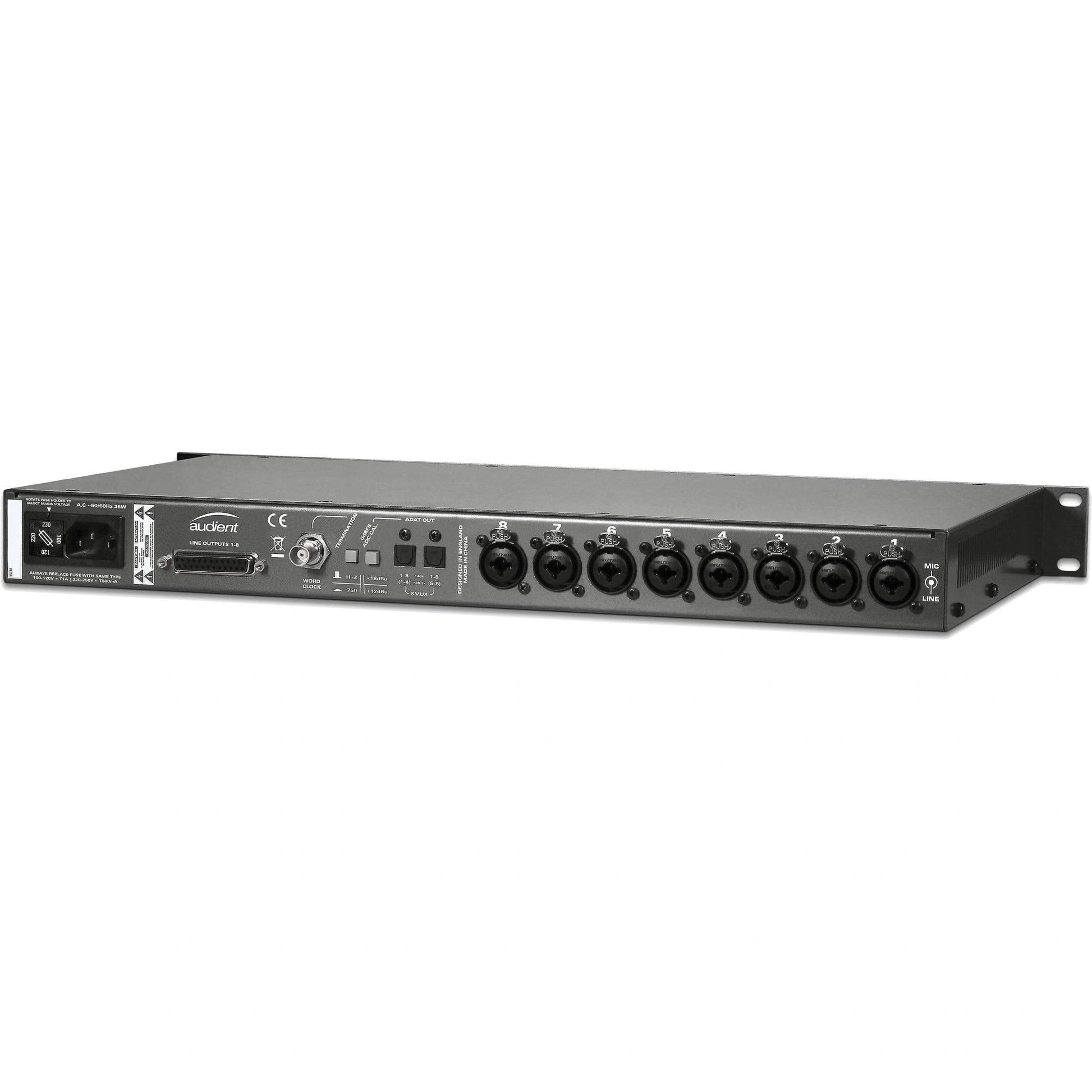 Audient ASP800 8-Channel Microphone Preamp with Converters, HMX, & IRON