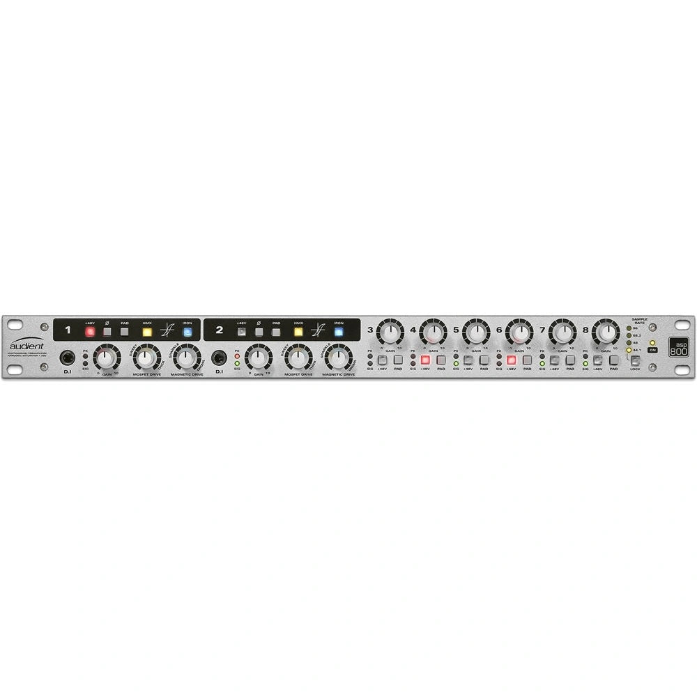 Audient ASP800 8-Channel Microphone Preamp with Converters, HMX, & IRON