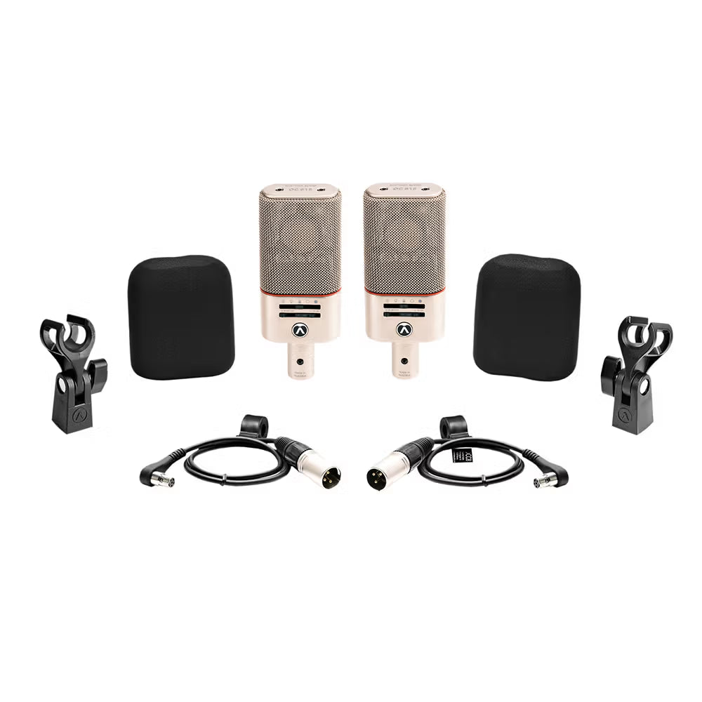 Austrian Audio OC818 Dual Set Go - Large Diaphragm Condenser Microphone (Matched Pair, Silver)