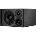 Dynaudio CORE 47 3-Way Powered Studio Monitor, angled front view horizontal. Showcases the professional studio monitor with its 7-inch woofer, 4-inch midrange, and 1-inch tweeter in a sleek, compact cabinet, designed for accurate nearfield and midfield audio monitoring.