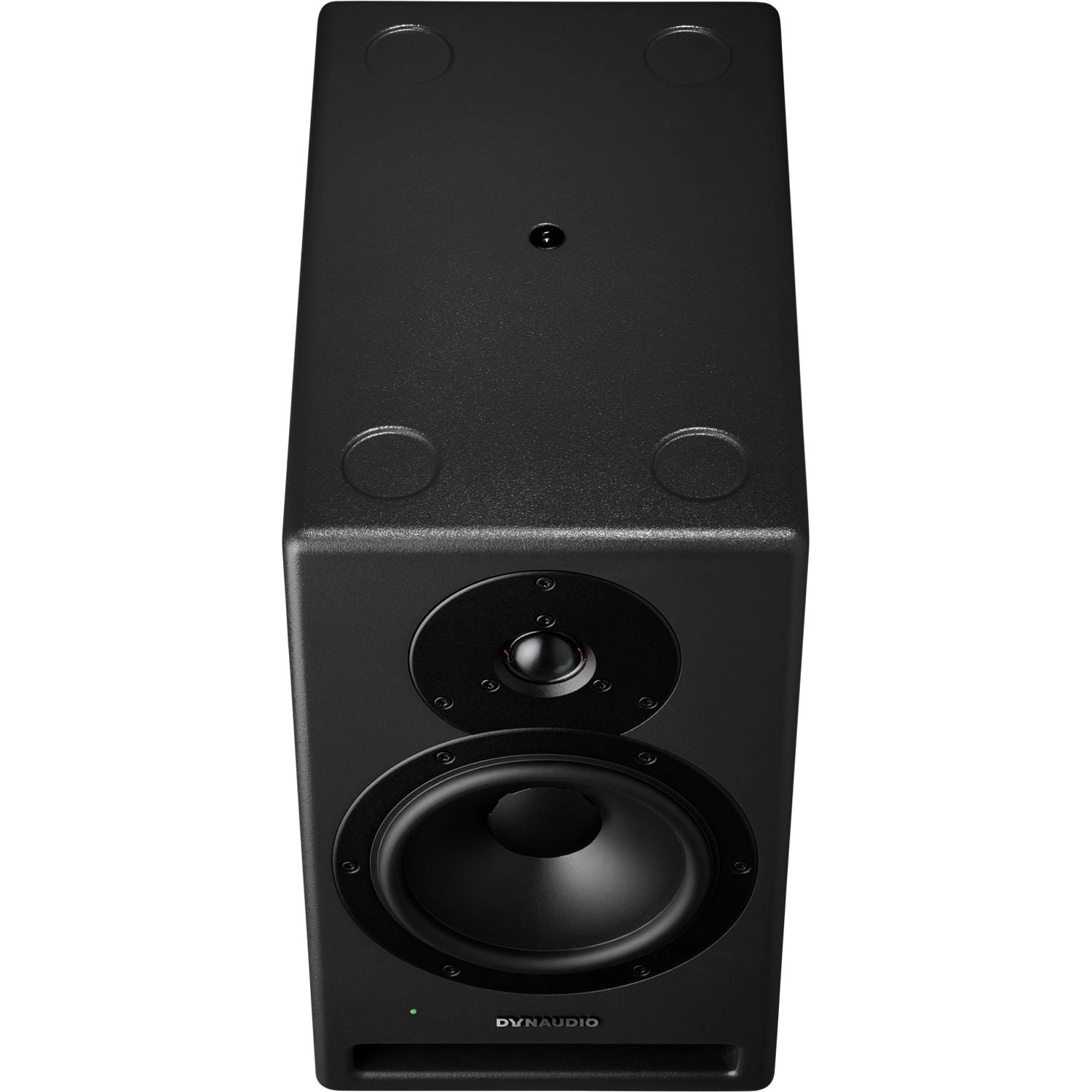 Dynaudio CORE 7 2-Way Active Studio Monitor, top front view. Features a 7-inch woofer and 1-inch Esotar Pro tweeter in a compact cabinet, delivering high-performance two-way sound for professional nearfield monitoring.