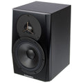 Dynaudio LYD 5 Active Studio Monitors, angled front view. Highlights the 5-inch woofer and 1-inch soft-dome tweeter in a sleek, compact cabinet, optimized for professional nearfield monitoring.