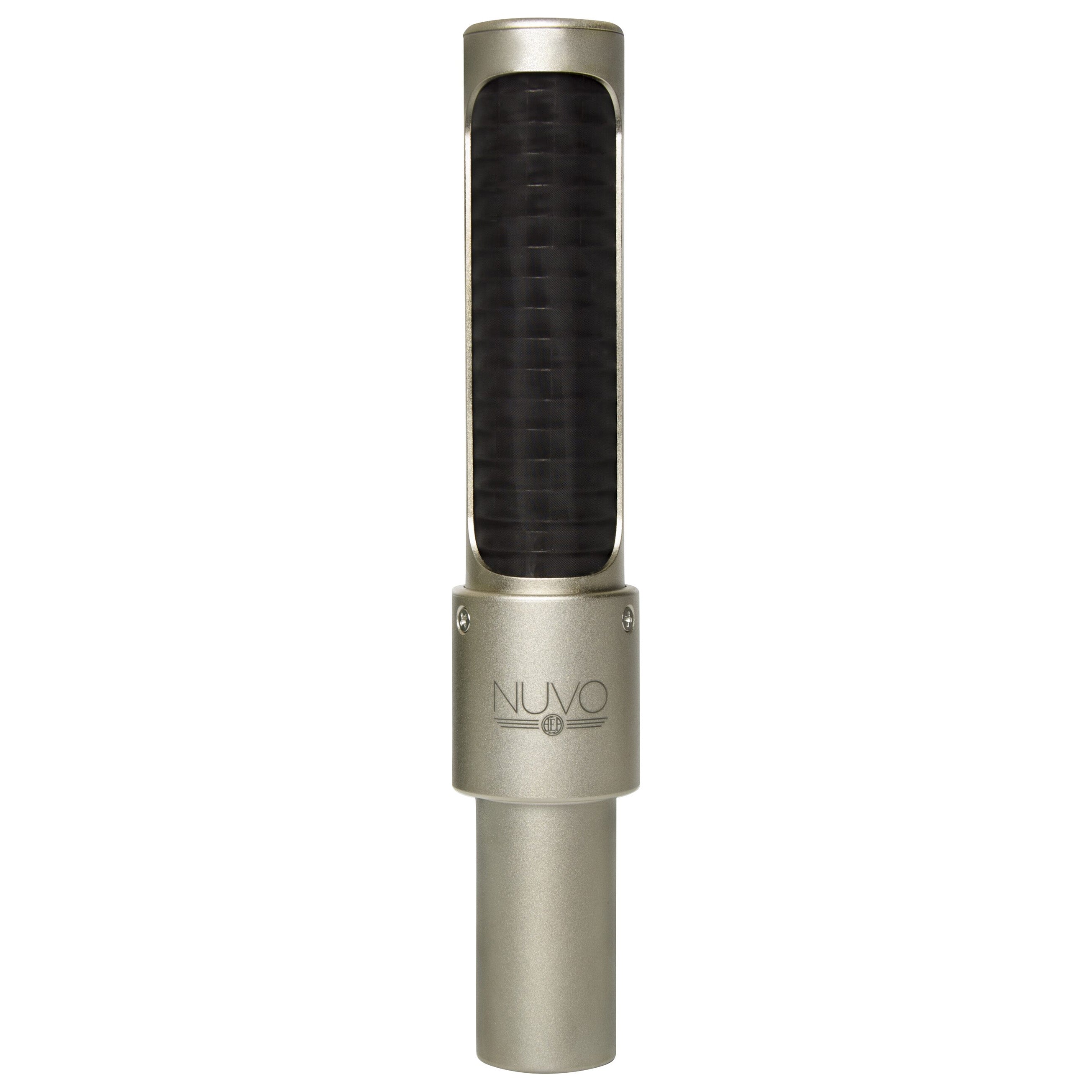 AEA Nuvo N22 Active Ribbon Microphone, front view, a versatile, modern ribbon mic designed for near-field studio recording and robust live performance applications.