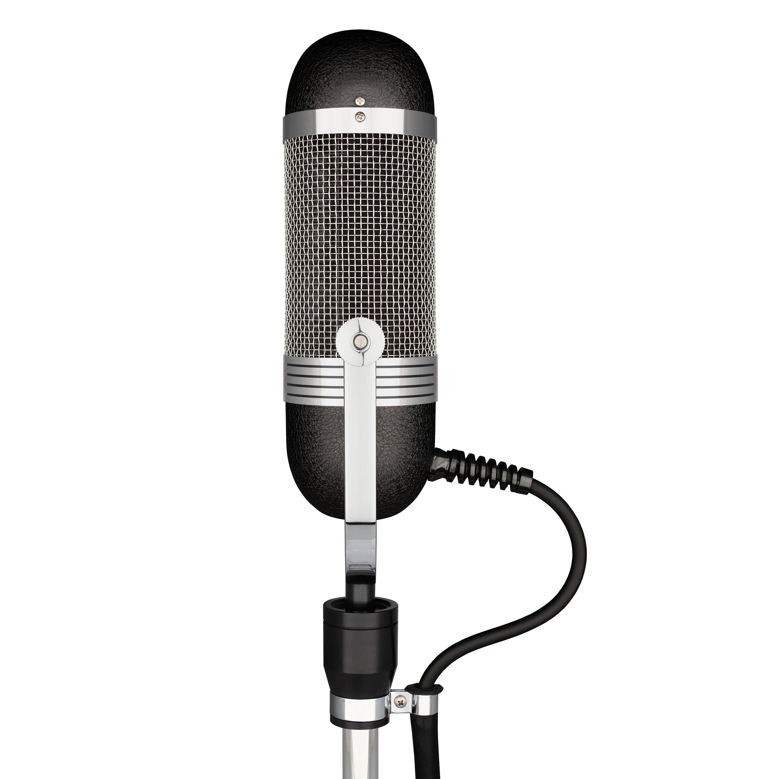 AEA R84 Passive Ribbon Microphone side view, showcasing its robust build and classic profile, ideal for capturing a warm, natural sound in studio environments.