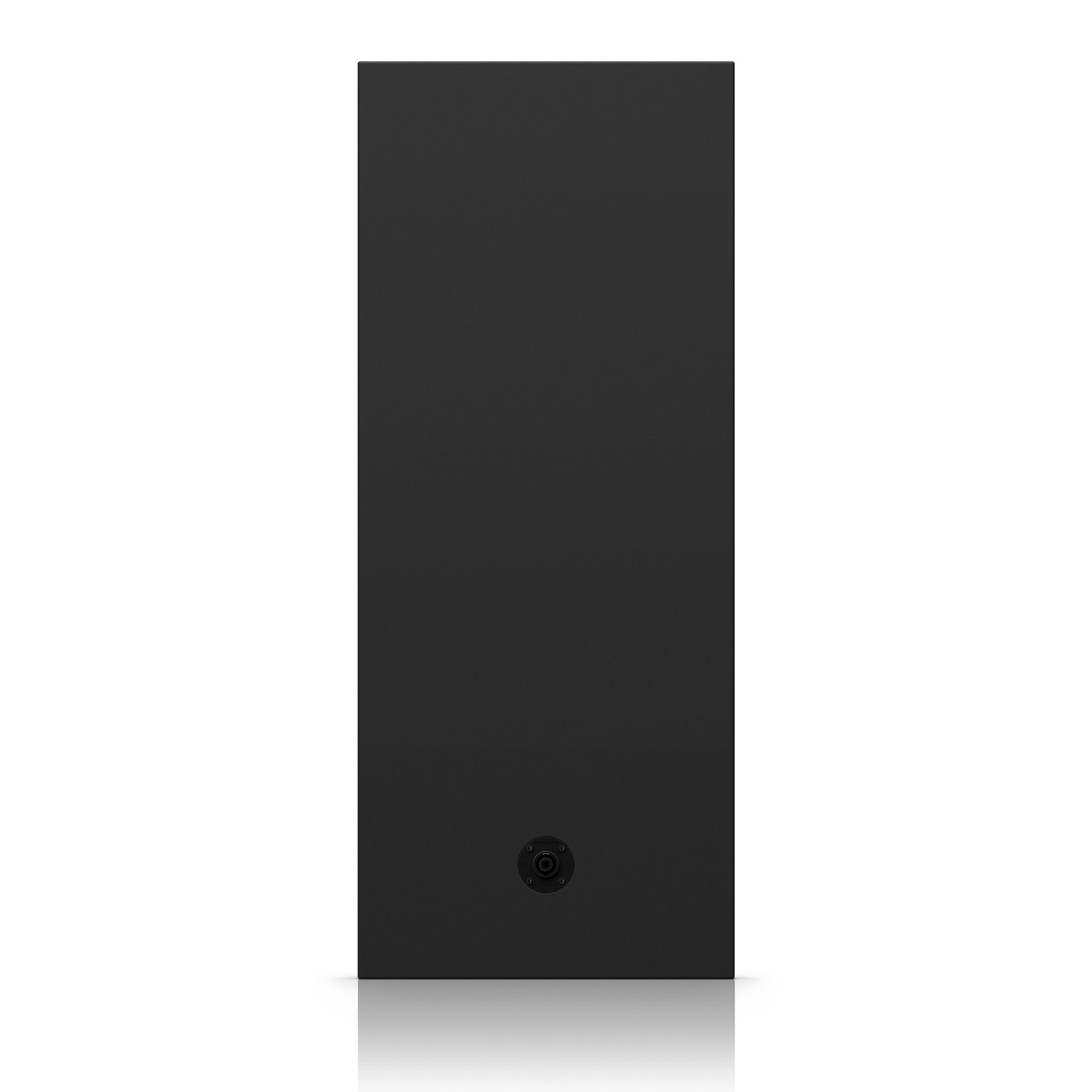 Amphion FlexBase25 Stereo Bass Extension and Management System showing the speaker input and minimalistic design.