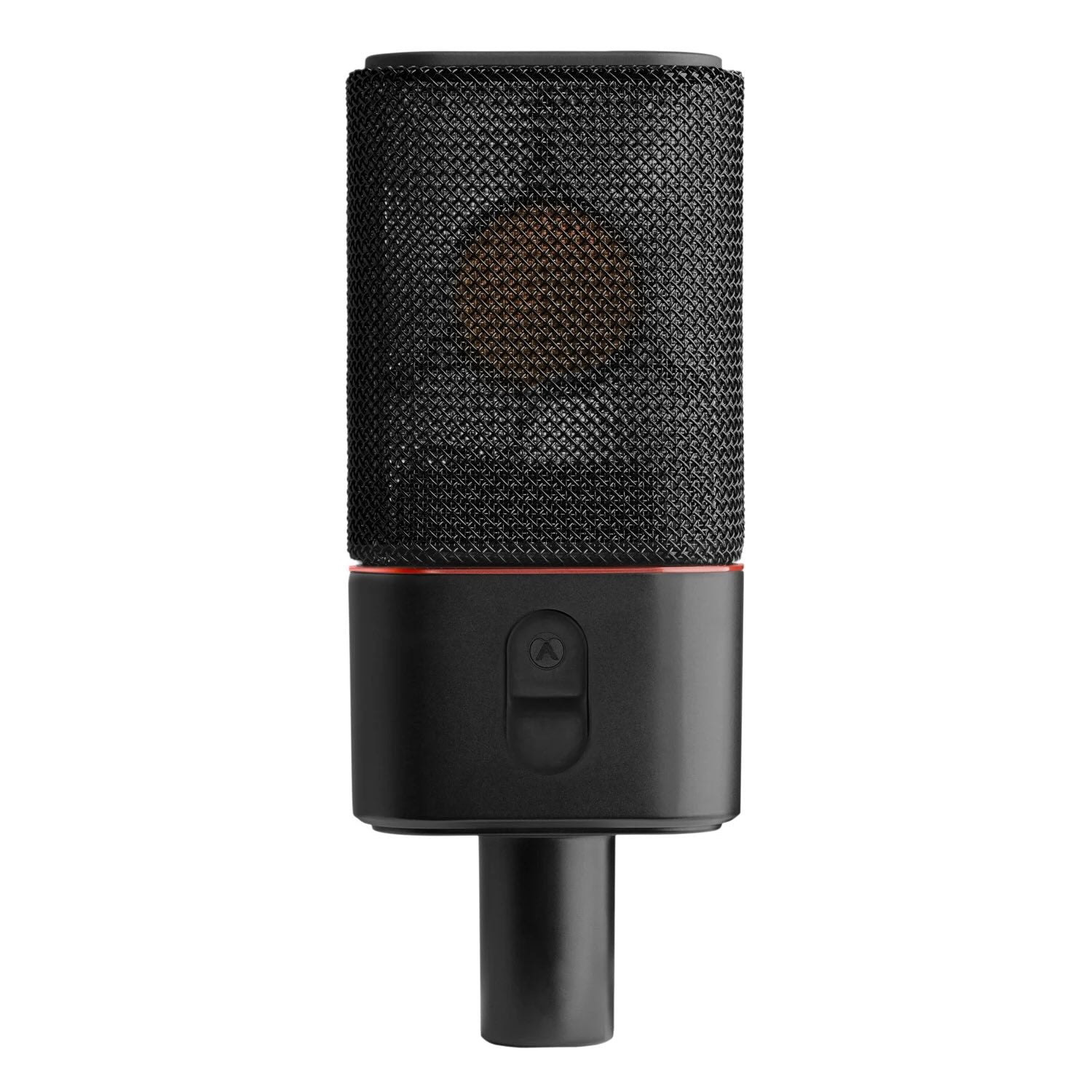 Austrian Audio OC818 Studio Set Large-Diaphragm Multipattern Condenser Microphone Black back view, showing its second mini-XLR output for dual-output recording.