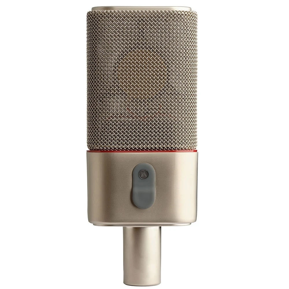 Austrian Audio OC818 Studio Set Large-Diaphragm Multipattern Condenser Microphone back view, clearly showing its second mini-XLR output for dual-output recording.