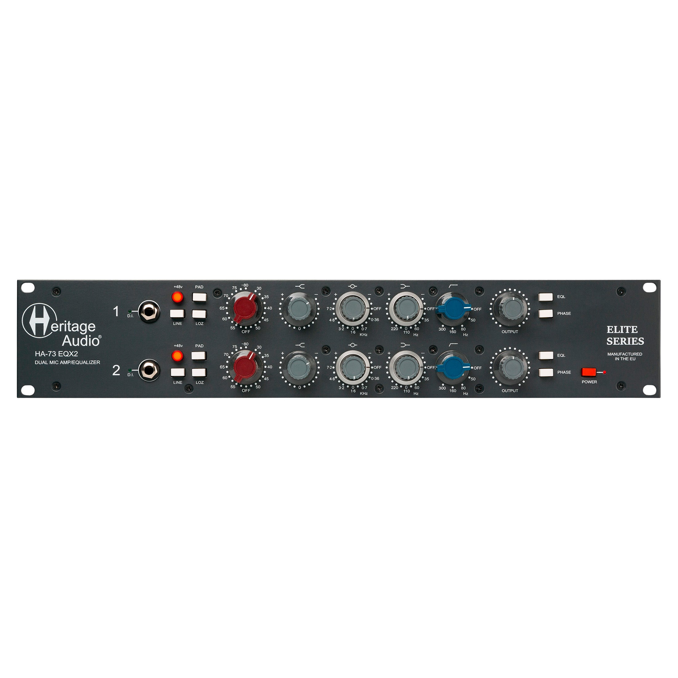 Heritage Audio HA73EQX2 ELITE - Dual Channel Mic Preamp with EQ