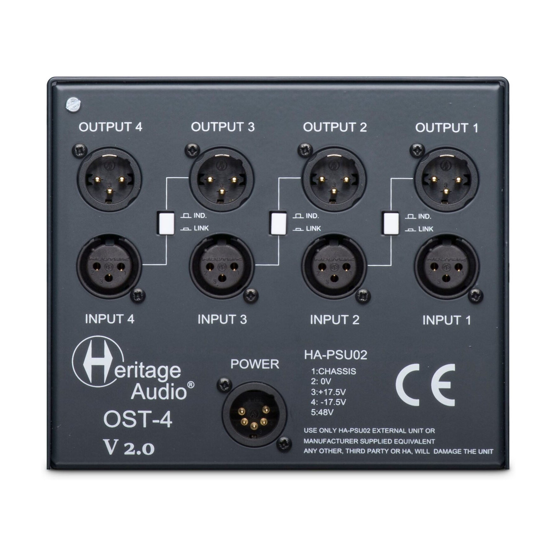 Heritage Audio HAOST4v2 4-slot 500 Series Chassis