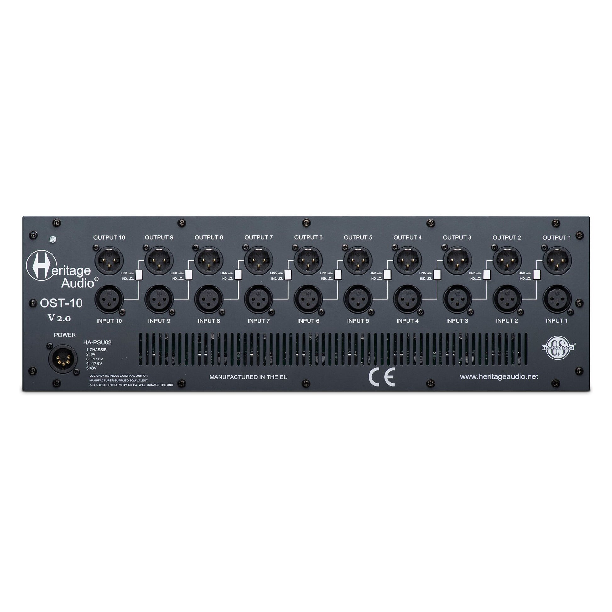 Heritage Audio OST-10 10 Slot 500 Series Rack