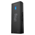 IK Multimedia iRig HD 2 Guitar Interface for iOS, Mac, and PC, showing its compact body with volume knob, and THRU/FX switch.