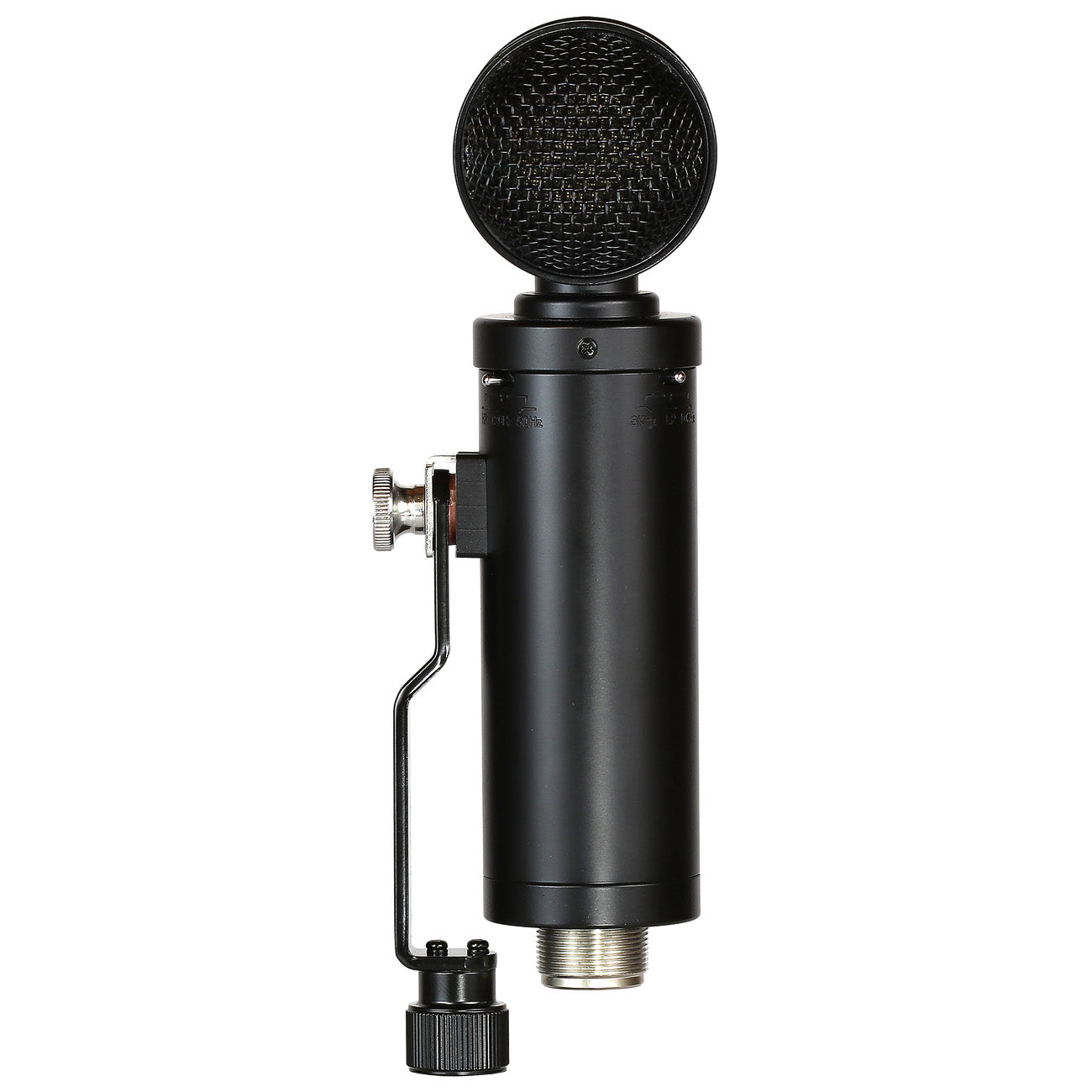 Lauten Audio LS-308 Microphone Side-Address Large-Diaphragm Condenser Microphone back view, showing both low and high pass filters.