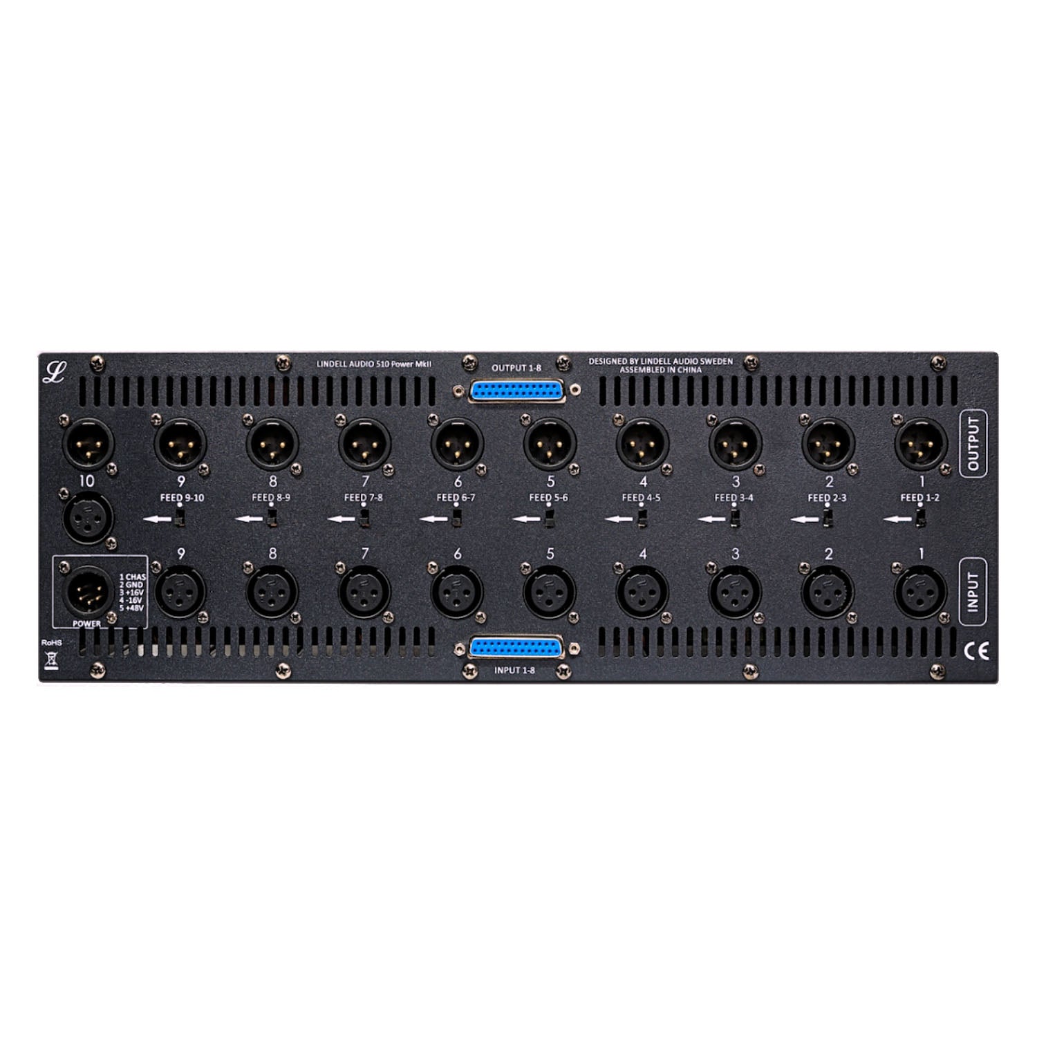 Lindell Audio 510 Power 500シリーズ用ラック Lindell Audio 510 Power MKII 10-slot 500 Series Chassis | GOBIRD | NZ