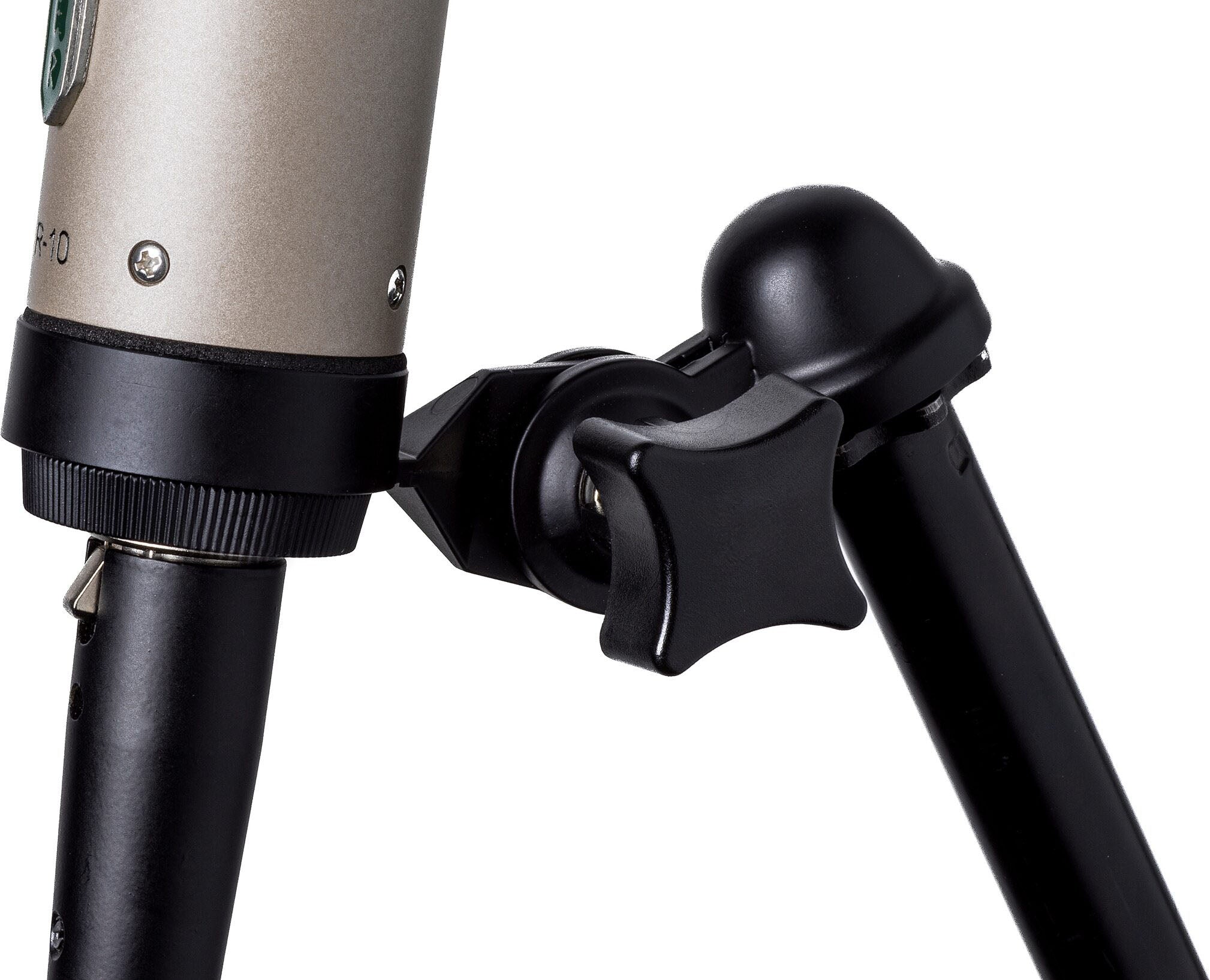 Royer R-10 Ribbon Microphone hardmount, closeup view showing its durable construction.