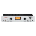 Warm Audio WA-2A Tube Optical Compressor front panel, featuring a large illuminated VU meter, a "Compress/Limit" switch for flexible ratios, and a Pre-Emphasis control for sidechain frequency sensitivity, alongside simple controls for Peak Reduction (threshold), Output Gain, and meter settings.