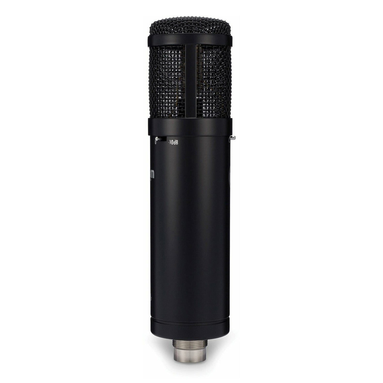 Warm Audio WA-47jr Large-Diaphragm FET Condenser Microphone (Black), side view.