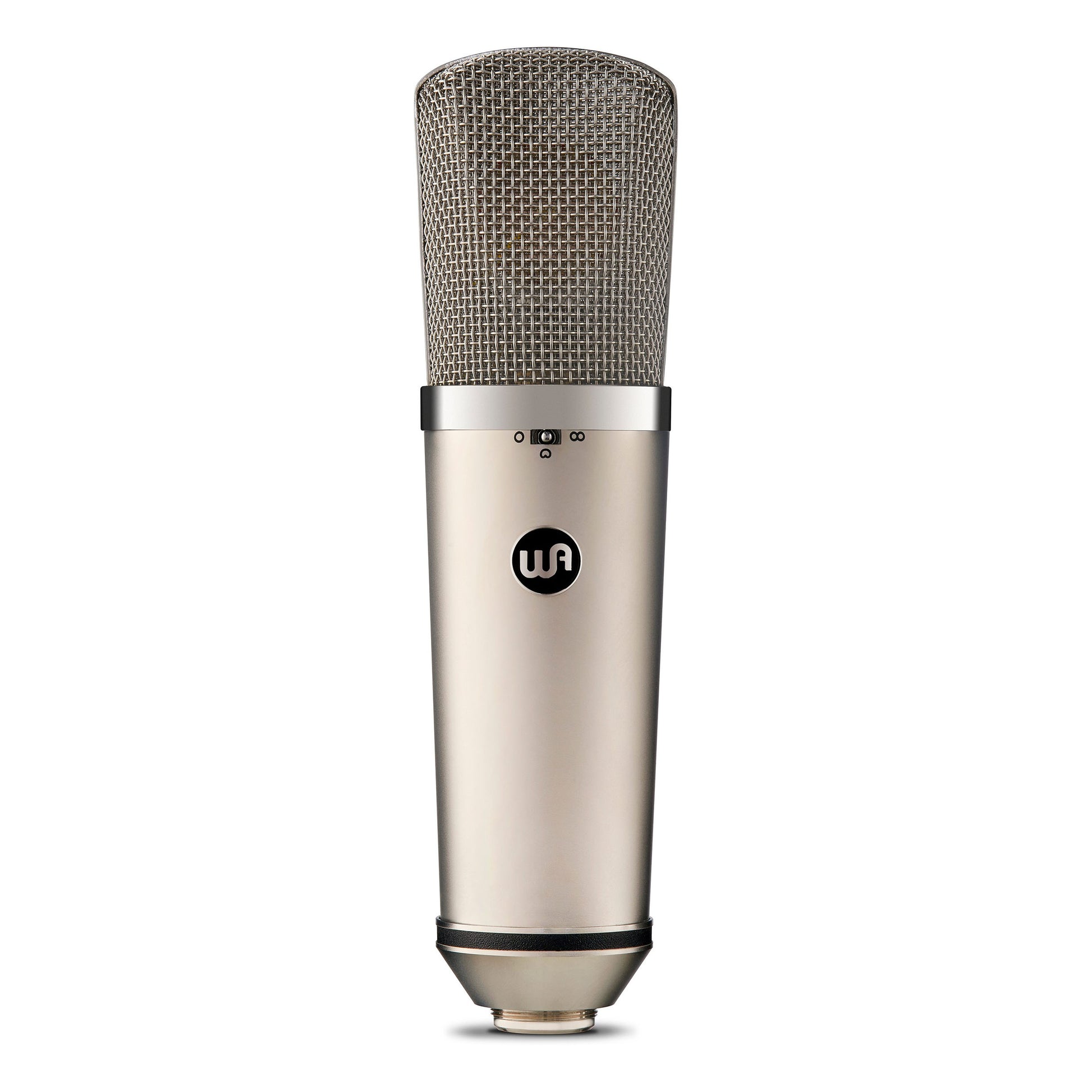 Warm Audio WA-67 Tube Large-Diaphragm Condenser Microphone, front view showing the polar pattern selector switch.