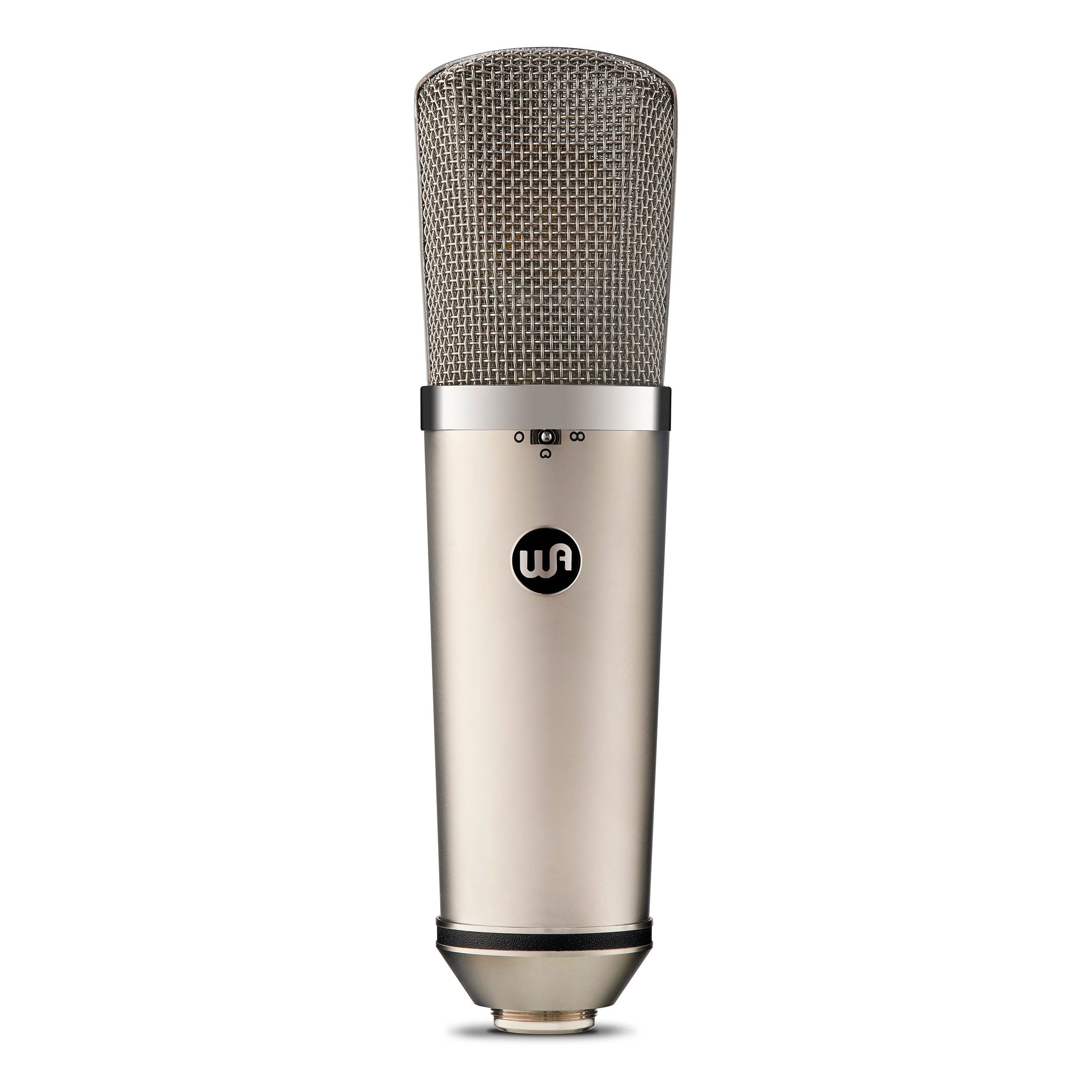 Warm Audio WA-67 Tube Large-Diaphragm Condenser Microphone, front view showing the polar pattern selector switch.