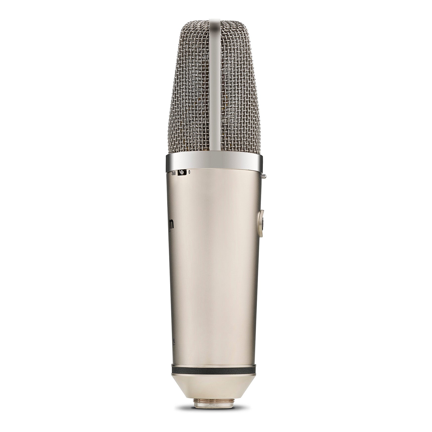 Warm Audio WA-67 Tube Large-Diaphragm Condenser Microphone, side view.