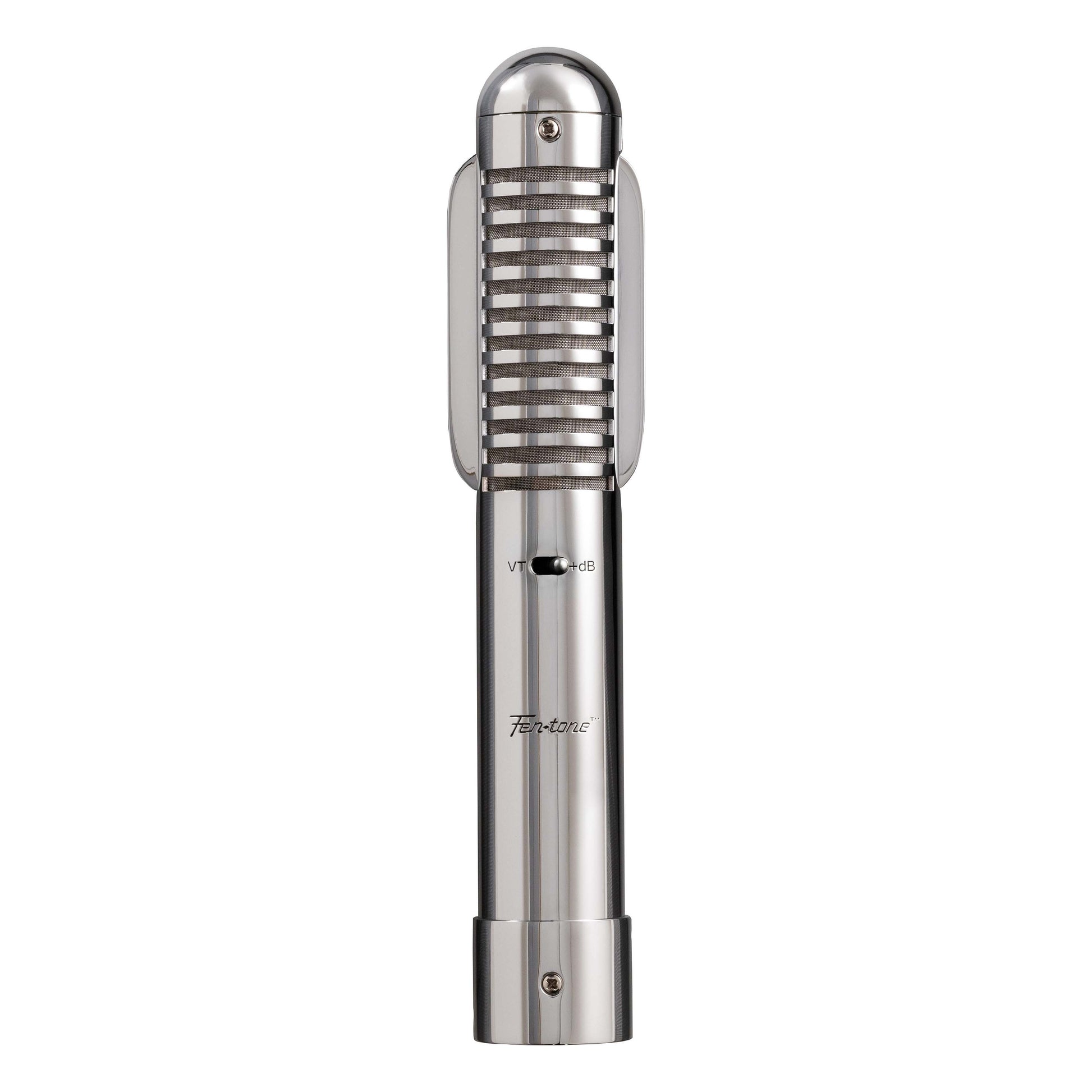 Warm Audio WA-FT Fen-tone Ribbon Microphone, front view showing the selectable JFET Preamp